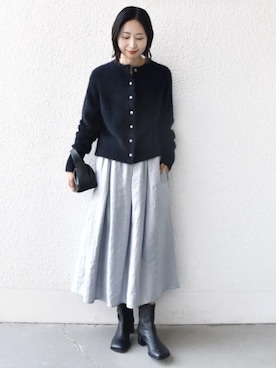 「アイテム（スカート）」を使った、FUJITAさん（レディース・159cm・30代）の冬コーディネート