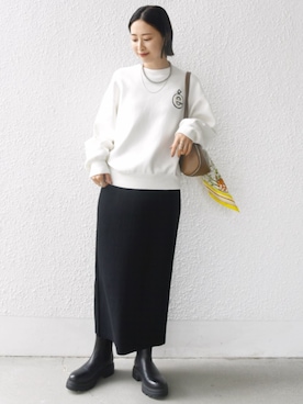 「ワッペン」｜FUJITAさん（レディース・159cm）の冬コーディネート