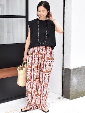 「アイテム（パンツ）」を使った、FUJITAさん（レディース・159cm・30代）の夏コーディネート