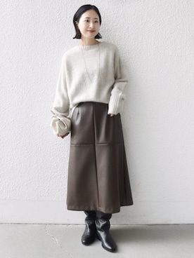 FUJITAさん（レディース・159cm）の冬コーディネート