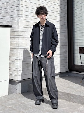 「アイテム（ジャケット/アウター）」を使った、たけるさん（メンズ・172cm）の春コーディネート