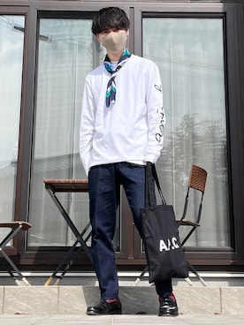 「アニエスベー」｜「アイテム（その他）」を使った、たけるさん（メンズ・172cm）の春コーディネート