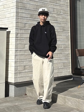 「アイテム（キャップ）」を使った、たけるさん（メンズ・172cm）の冬コーディネート