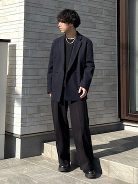 「PLST（プラステ）のアイテム」を使った、たけるさん（メンズ・172cm）の冬コーディネート