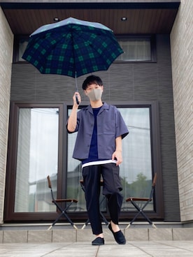 「傘」｜「アイテム（その他）」を使った、たけるさん（メンズ・172cm）の夏コーディネート
