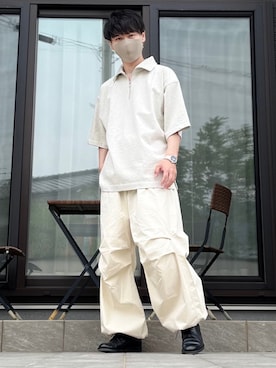 「EDWIN（エドウィン）のアイテム（その他パンツ）」を使った、たけるさん（メンズ・172cm）の春コーディネート