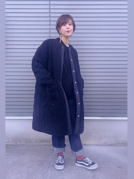 「Right-on（ライトオン）のアイテム（ダウンジャケット/コート）」を使った、14号機さん（メンズ・175cm）の冬コーディネート