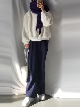 「スラックスパンツ」｜영화さん（レディース・166cm）の冬コーディネート