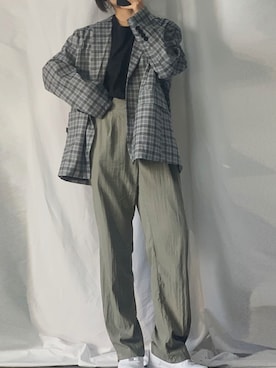 「アイテム（セットアップ）」を使った、영화さん（レディース・166cm）の秋コーディネート