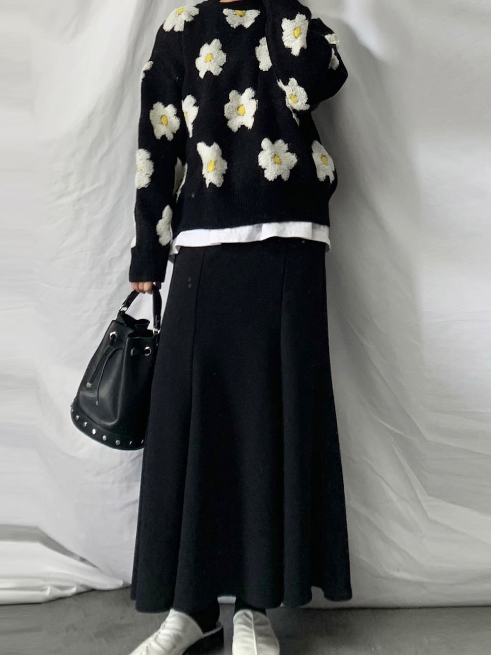 ★キウイ★OHGA マーガレットニット 白と黒 おまとめ便 ☆キウイ☆OHGA マーガレットニット 白と黒 おまとめ便 ☆キウイ☆OHGA