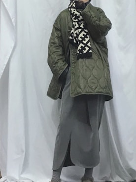「ニットマフラー」｜영화さん（レディース・166cm）の秋コーディネート