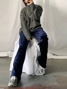 「ケーブル編み」｜영화さん（レディース・166cm）の秋コーディネート