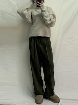 「スラックスパンツ」｜영화さん（レディース・166cm）の冬コーディネート
