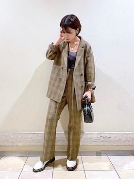 「アイテム（タンクトップ、グレー系）」を使った、wataseさん（レディース・155cm）の夏コーディネート