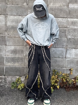 「アイテム（ウォレットチェーン、その他）」を使った、そうさん（メンズ・175cm）の秋コーディネート