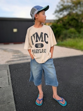 「DC SHOES（ディーシーシューズ）のアイテム」を使った、yuui8135さん（キッズ・133cm）の夏コーディネート