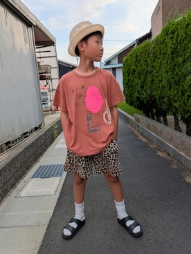 「アイテム（トップス）」を使った、yuui8135さん（キッズ・136cm）の夏コーディネート