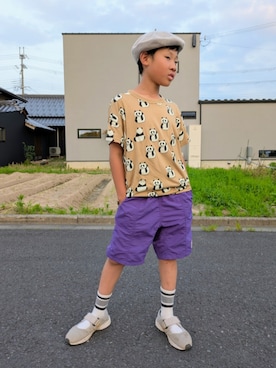 「アイテム（トップス）」を使った、yuui8135さん（キッズ・136cm）の夏コーディネート