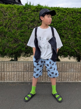 「BREEZE（ブリーズ）のアイテム」を使った、yuui8135さん（キッズ・142cm）の夏コーディネート