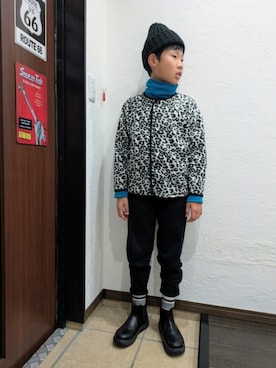 「アイテム（Tシャツ/カットソー）」を使った、yuui8135さん（キッズ・137cm）の冬コーディネート