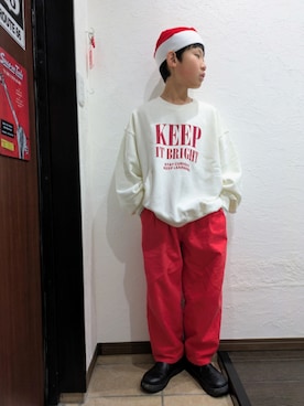 「devirock（デビロック）のアイテム」を使った、yuui8135さん（キッズ・137cm）の冬コーディネート