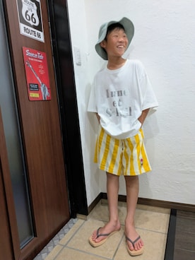 「アイテム（トップス）」を使った、yuui8135さん（キッズ・136cm）の夏コーディネート