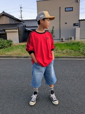 「アイテム（デニムパンツ）」を使った、yuui8135さん（キッズ・137cm）の秋コーディネート