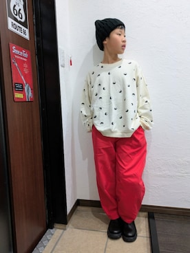 「アイテム（ブーツ）」を使った、yuui8135さん（キッズ・137cm）の秋コーディネート