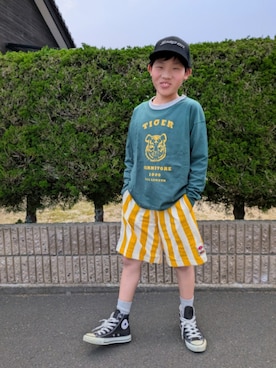 「アイテム（パンツ）」を使った、yuui8135さん（キッズ・137cm）の春コーディネート