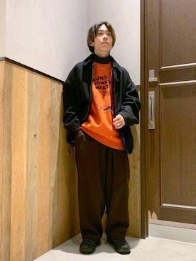 「RAGEBLUE（レイジブルー）のアイテム（ジャケット/アウター）」を使った、Kanさん（メンズ・157cm）の秋コーディネート