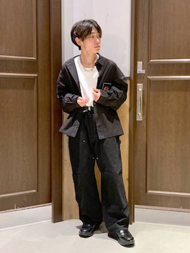 「アイテム（ベルト）」を使った、Kanさん（メンズ・157cm）の秋コーディネート