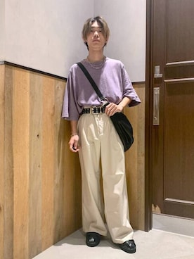 「アイテム（サンダル）」を使った、Kanさん（メンズ・157cm）の夏コーディネート