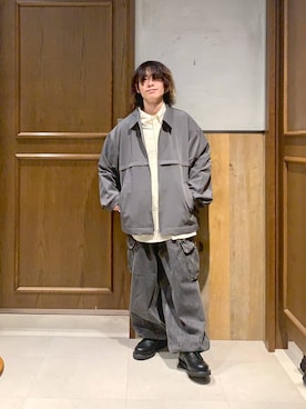 「アイテム（ブルゾン）」を使った、Kanさん（メンズ・157cm・20代）の春コーディネート