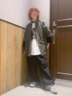 「RAGEBLUE（レイジブルー）のアイテム（スニーカー）」を使った、Kanさん（メンズ・157cm）の春コーディネート
