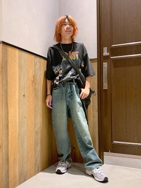 「RAGEBLUE（レイジブルー）のアイテム（スニーカー）」を使った、Kanさん（メンズ・157cm）の夏コーディネート