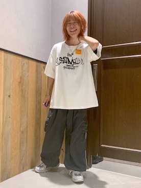 「RAGEBLUE（レイジブルー）のアイテム（スニーカー）」を使った、Kanさん（メンズ・157cm）の夏コーディネート