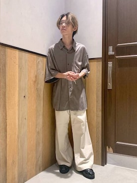 「アイテム（サンダル）」を使った、Kanさん（メンズ・157cm）の夏コーディネート