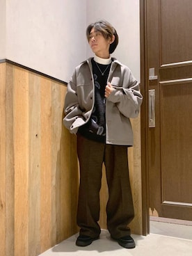 「RAGEBLUE（レイジブルー）のアイテム（ジャケット/アウター）」を使った、Kanさん（メンズ・157cm）の秋コーディネート