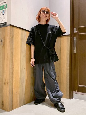 「POLeR（ポーラー）のアイテム（バッグ）」を使った、Kanさん（メンズ・157cm）の夏コーディネート