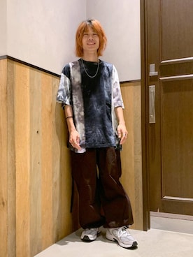 「RAGEBLUE（レイジブルー）のアイテム（スニーカー）」を使った、Kanさん（メンズ・157cm）の夏コーディネート