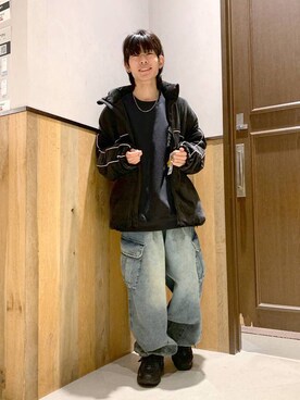 「RAGEBLUE（レイジブルー）のアイテム（ダウンジャケット/コート）」を使った、Kanさん（メンズ・157cm）の冬コーディネート