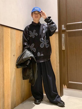 「RAGEBLUE（レイジブルー）のアイテム（帽子）」を使った、Kanさん（メンズ・157cm）の秋コーディネート