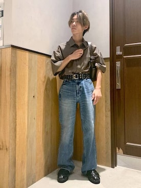 「アイテム（サンダル）」を使った、Kanさん（メンズ・157cm）の夏コーディネート