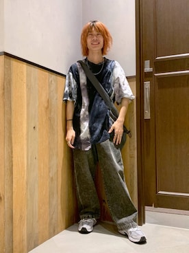 「RAGEBLUE（レイジブルー）のアイテム（スニーカー）」を使った、Kanさん（メンズ・157cm）の夏コーディネート