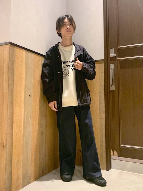 セール】【UNISEX】＜wakazoo/ワカズー＞コラボ/イラストクルーネック