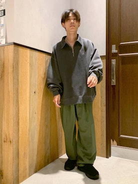 「アイテム（スラックス）」を使った、Kanさん（メンズ・157cm）の夏コーディネート