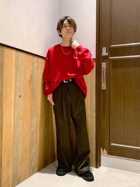 「アイテム（ベルト）」を使った、Kanさん（メンズ・157cm）の秋コーディネート