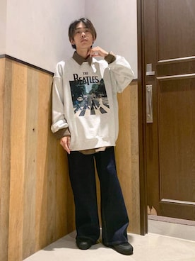 「アイテム（スウェット、その他）」を使った、Kanさん（メンズ・157cm）の秋コーディネート