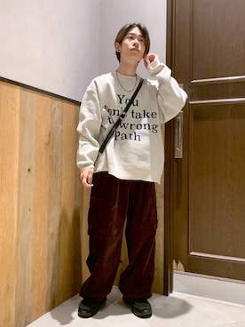 「RAGEBLUE（レイジブルー）のアイテム（パンツ）」を使った、Kanさん（メンズ・157cm）の秋コーディネート