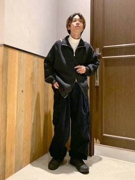 「アイテム（ネックレス）」を使った、Kanさん（メンズ・157cm）の秋コーディネート